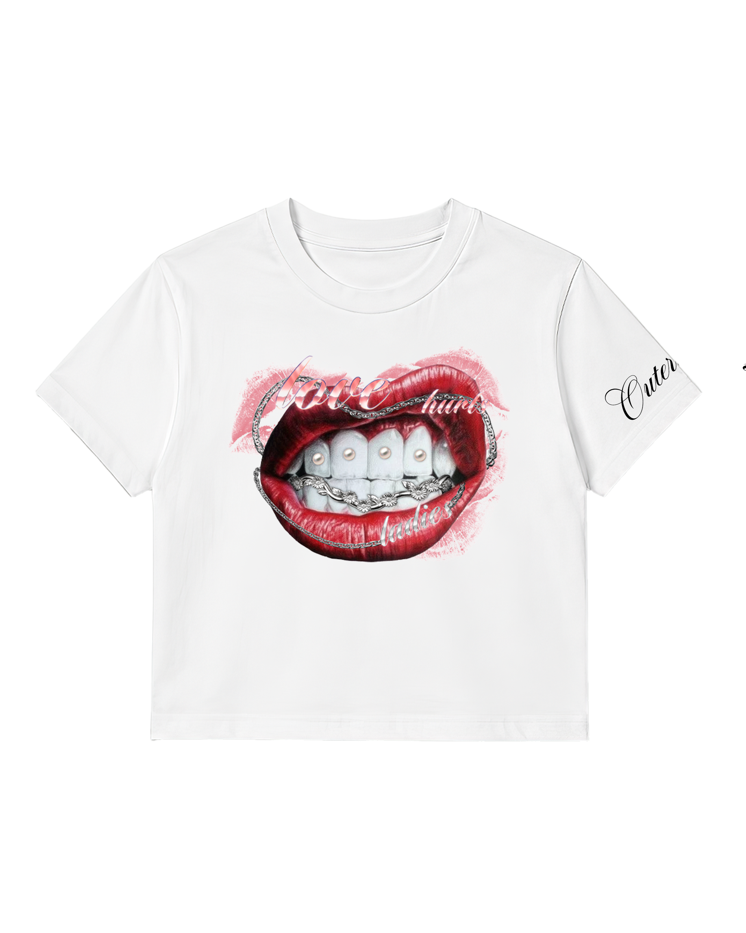Love Hurts Ladies Baby Tee